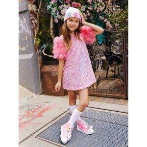 Rose Feather Party Dress